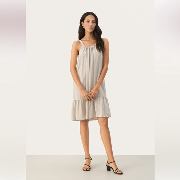 PART TWO: Elegant Beige Sleeveless Dress NWT size small - Picture 1 of 7